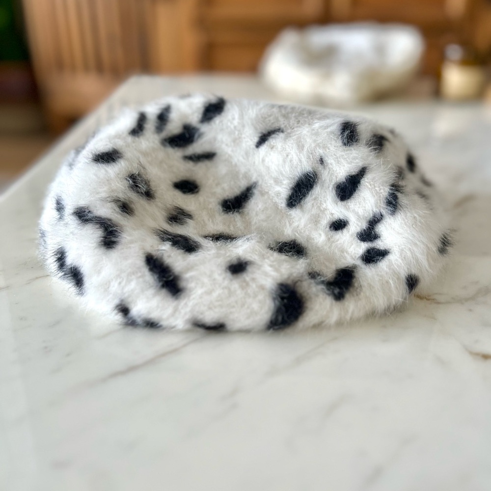 Filippo Catarzi Dalmatian Print Mohair Beret